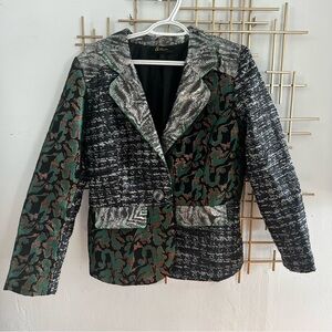 Mixed print Allure by Julia K blazer, size XL